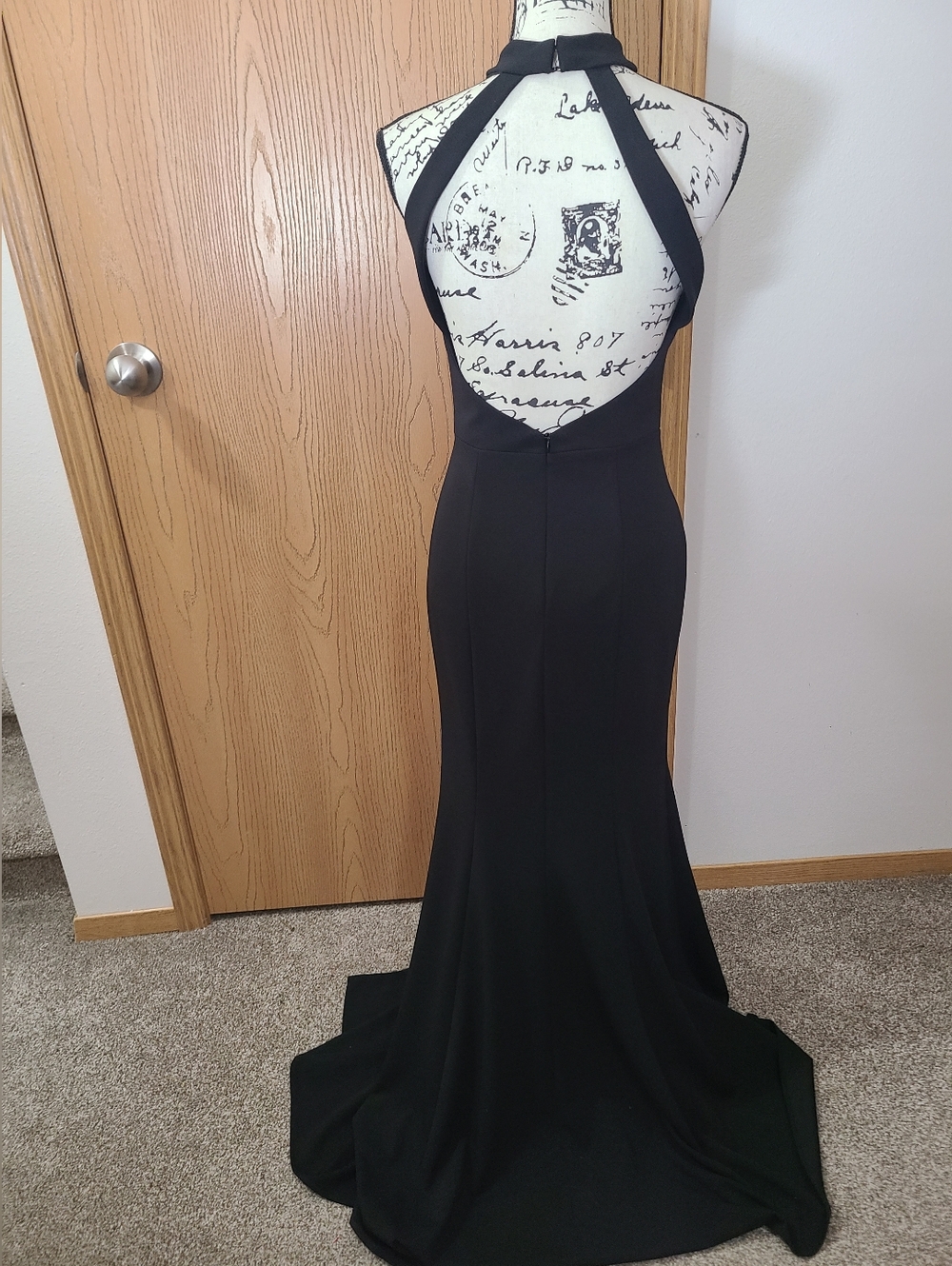 Bhldn High Neck Halter Slit Formal Wedding Guest Cocktail Bridesmaid Maxi Dress - Picture 4 of 7